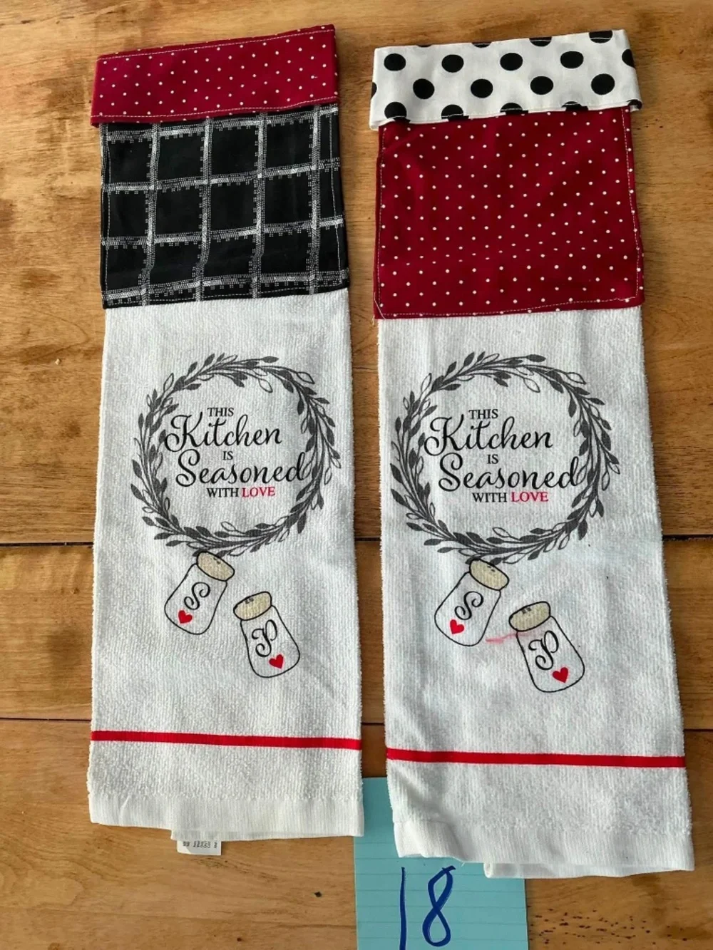 🖤 Handmade Hanging Kitchen Towel Set